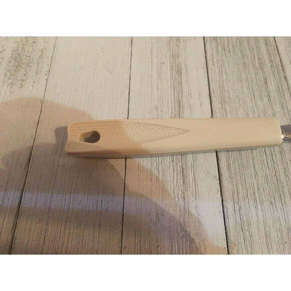 Vintage EKCO Chromium Solid Meat Utility Fork Almond Handle 11 1/4" - Picture 3 of 6